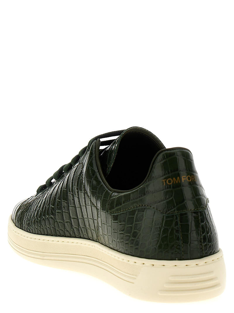 Tom Ford Croc Print Sneakers - Men - Piano Luigi