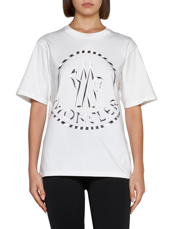 Moncler Logo Printed Crewneck T-shirt - Women - Piano Luigi