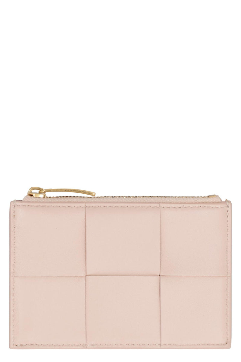 Bottega Veneta Leather Card Holder - Women - Piano Luigi