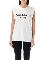 Balmain 3-button Tank Top - Women - Piano Luigi