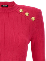 Balmain Logo Button Sweater - Women - Piano Luigi