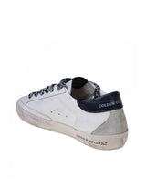 Golden Goose Super-star Leather Sneakers With Glitter Star - Women - Piano Luigi