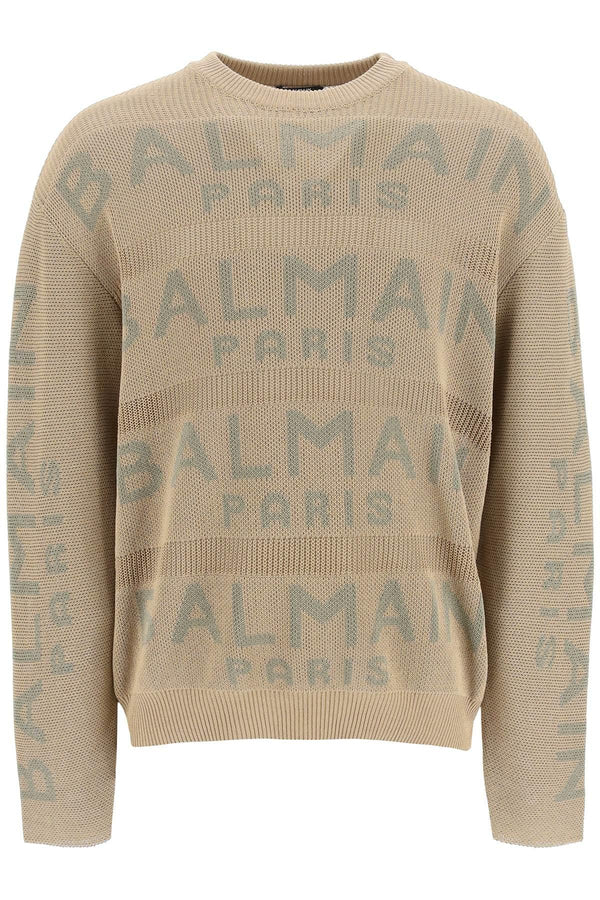 Balmain Oversized Cotton Logo Sweater - Men - Piano Luigi