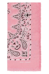 Saint Laurent Paisley Printed Frayed Edge Scarf - Women - Piano Luigi