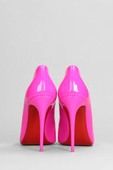 Christian Louboutin Hot Chick Sling 100 Pumps In Fuxia Patent Leather - Women - Piano Luigi