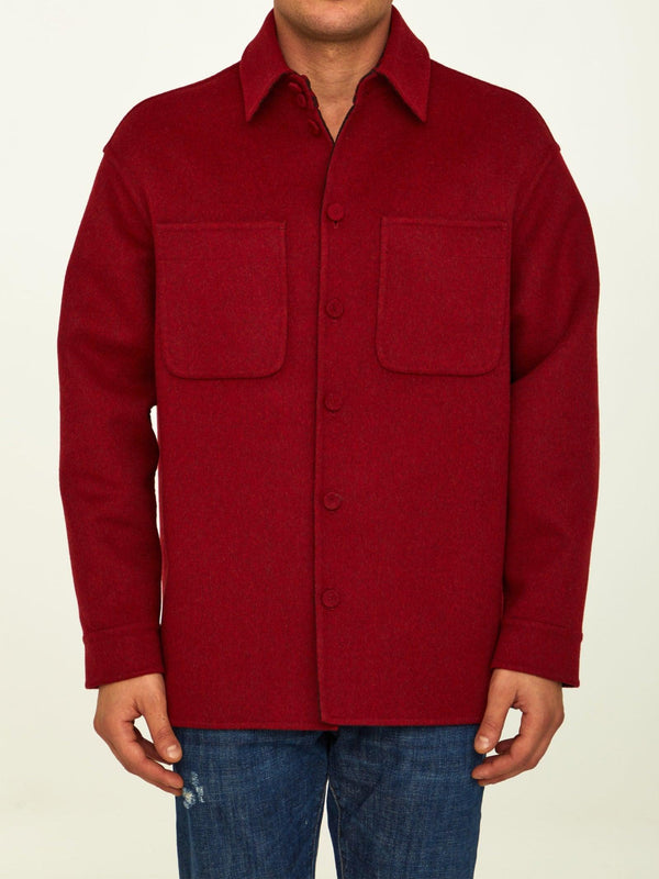 Fendi Red Wool Reversible Jacket - Men - Piano Luigi