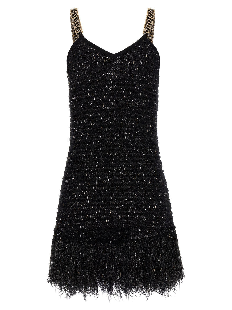 Balmain Fringed Lurex Tweed Dress - Women - Piano Luigi