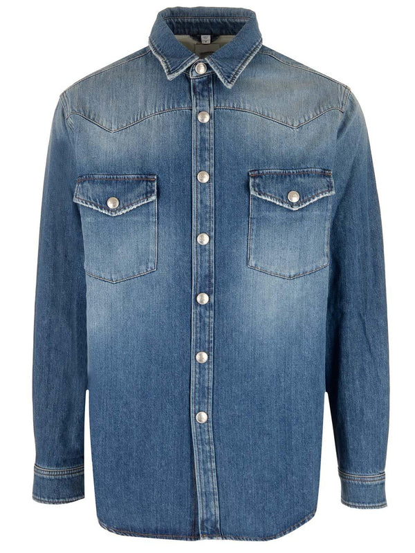 Burberry Denim Shirt With Pockets - Men - Piano Luigi