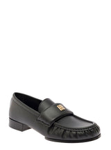 Givenchy Black Loafers With Logo Detail In Smooth Leather Woman - Women - Piano Luigi