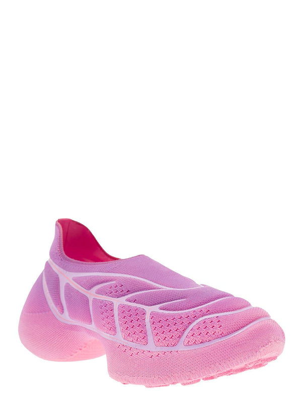 Givenchy tk 360+ Pink Low-top Sneakers With Raised Graphic Grid And Contrasting Lines In Tech Mesh Woman - Women - Piano Luigi