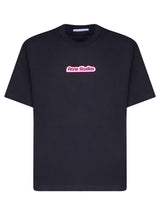 Acne Studios Logo Print Black T-shirt - Men - Piano Luigi