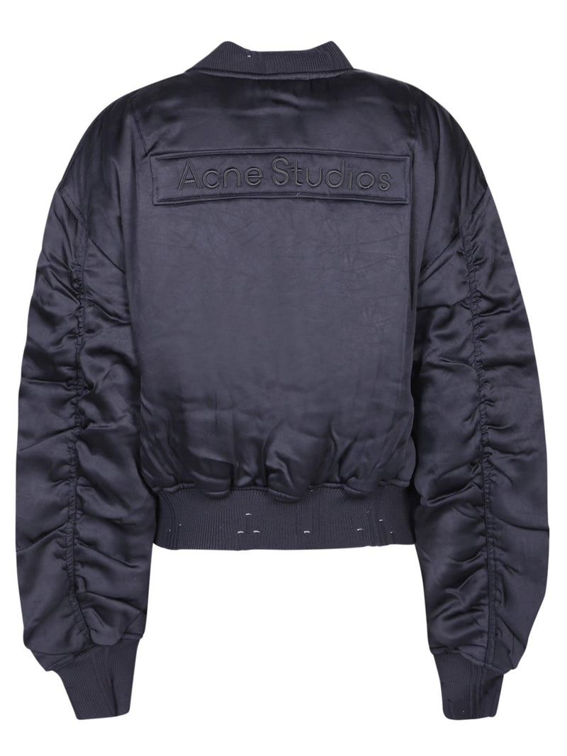 Acne Studios Nylon Black Bomber Jacket - Women - Piano Luigi