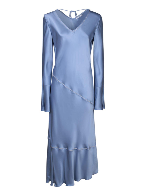 Acne Studios Satin Light Blue Long Dress - Women - Piano Luigi