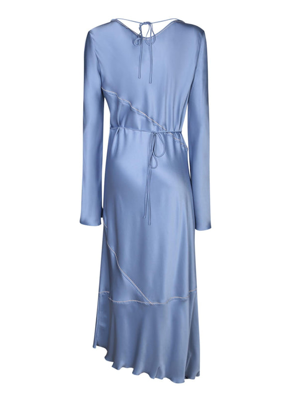 Acne Studios Satin Light Blue Long Dress - Women - Piano Luigi