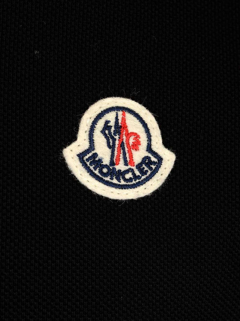 Moncler Black Cottonpolo - Men - Piano Luigi