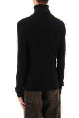 Balmain Turtleneck Sweater With Monogram Buttons - Men - Piano Luigi