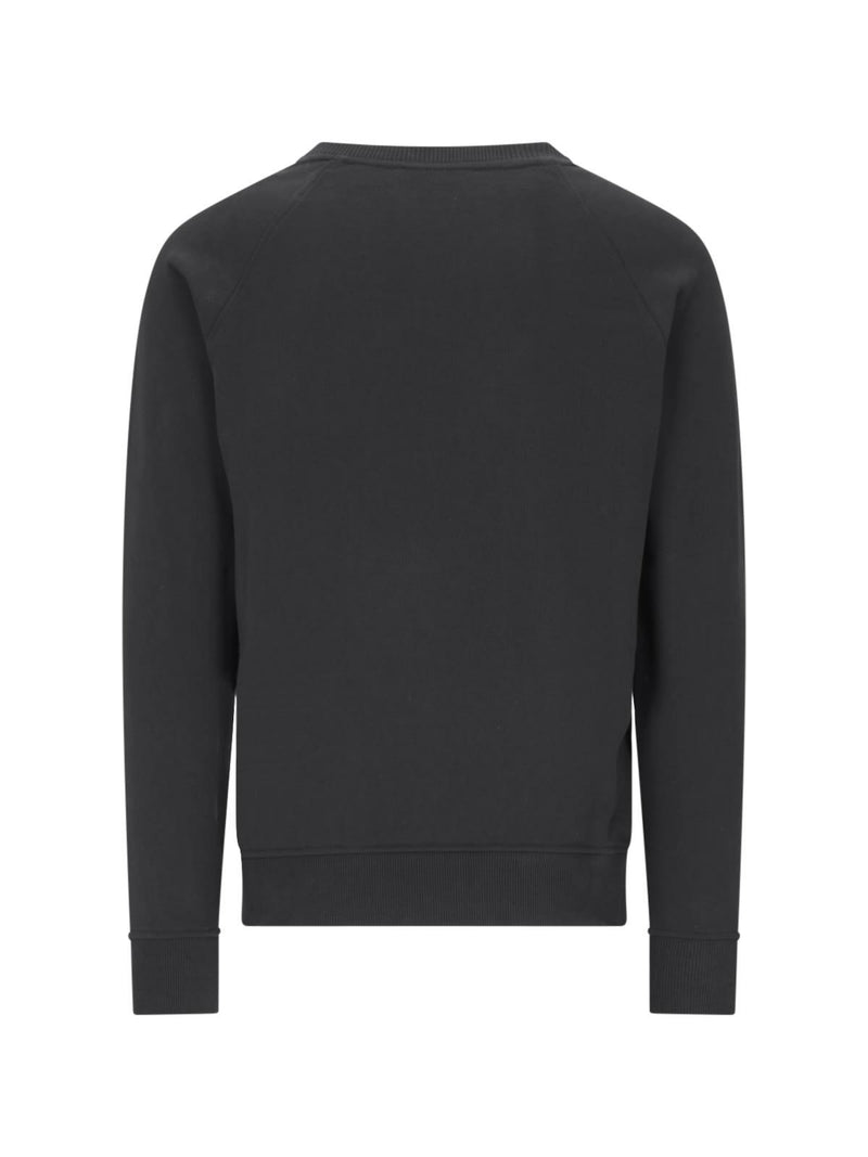 Balmain Black Crewneck Sweatshirt With Logo - Men - Piano Luigi