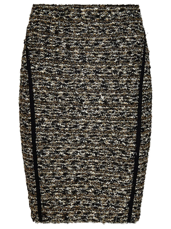 Balmain Hw Tweed Knee Skirt - Women - Piano Luigi