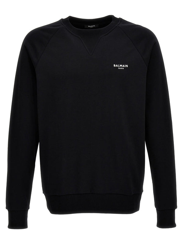 Balmain Flocked Logo Sweatshirt - Men - Piano Luigi