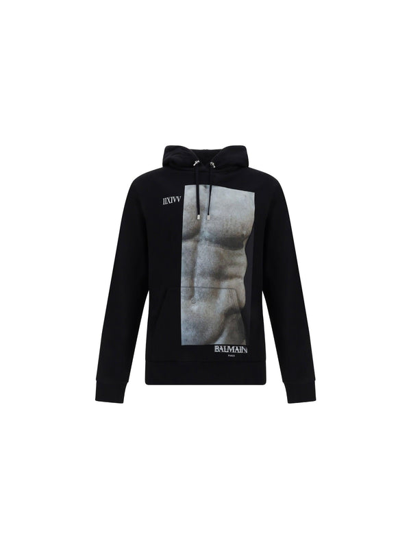 Balmain Cotton Hoodie Sweatshirt - Men - Piano Luigi