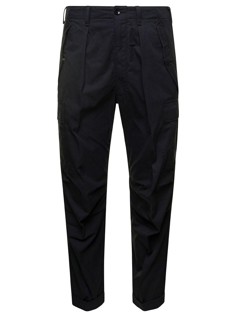 Tom Ford Black Straight Leg Cargo Pants In Cotton Man - Men - Piano Luigi