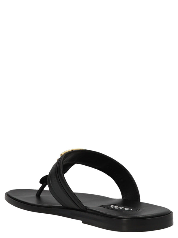 Tom Ford Logo Thong Sandals - Men - Piano Luigi