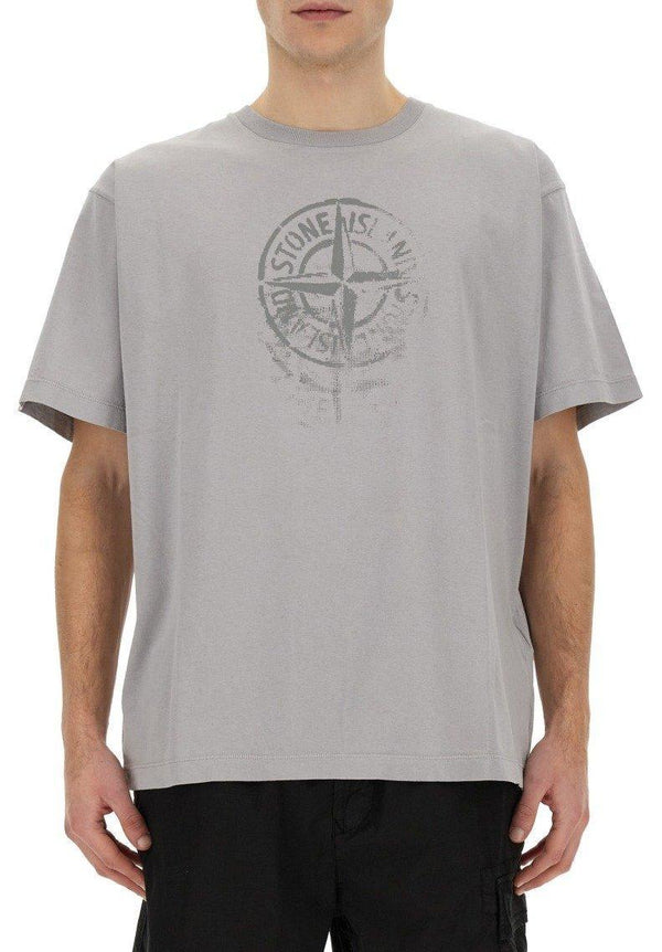 Stone Island Compass Printed Crewneck T-shirt - Men - Piano Luigi