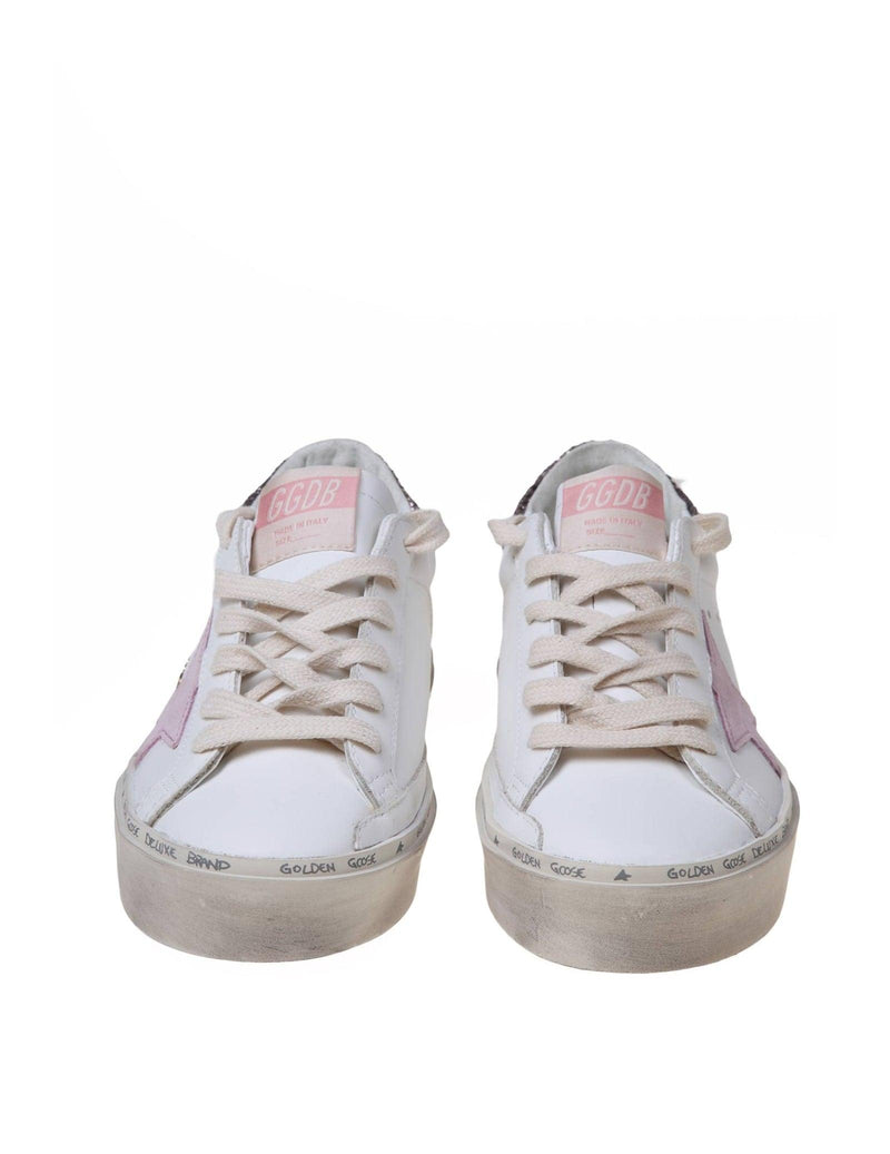 Golden Goose Hi Star In White And Pink Leather - Women - Piano Luigi