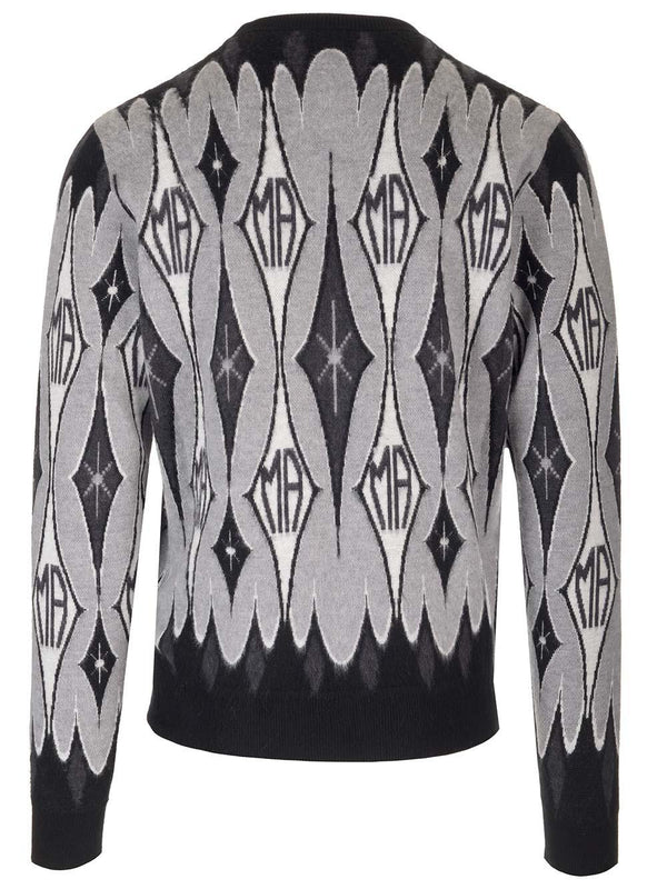 AMIRI argyle Crewneck Sweater - Men - Piano Luigi