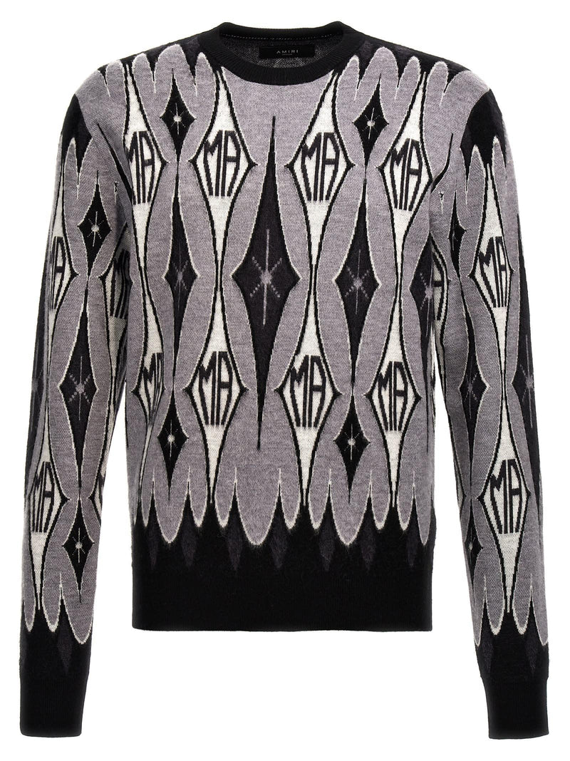 AMIRI argyle Jacquard Sweater - Men - Piano Luigi