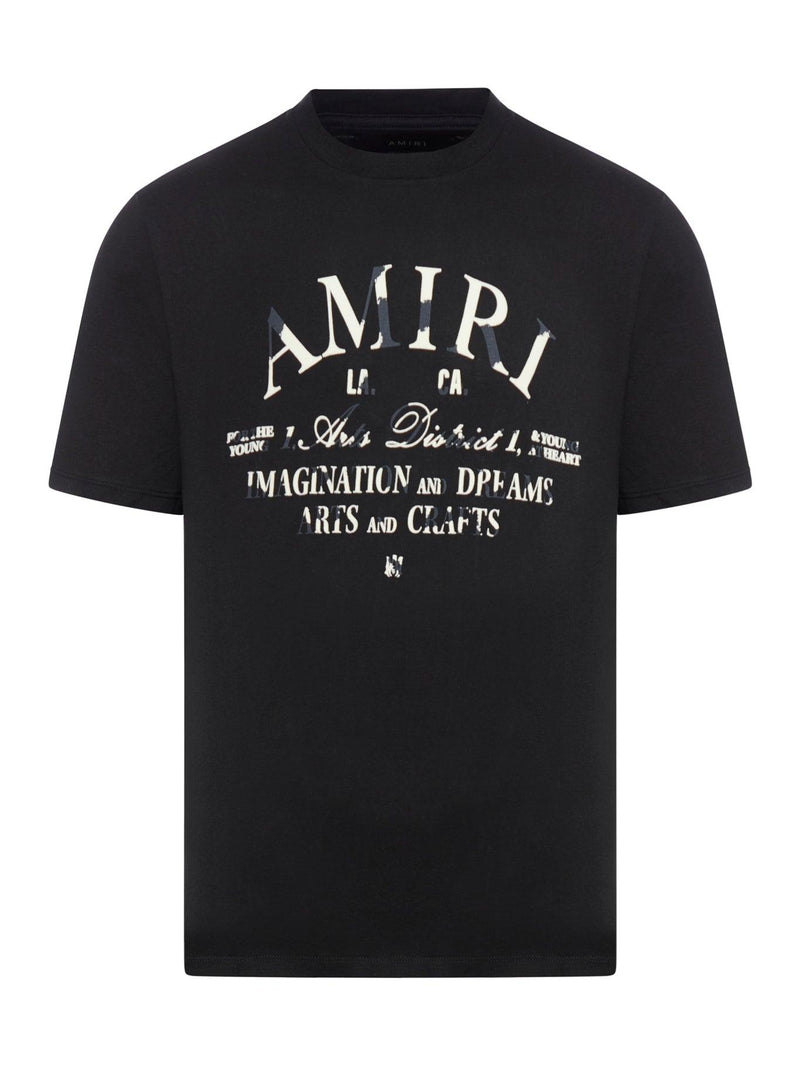 AMIRI Black Distressed Arts District Tee - Men - Piano Luigi