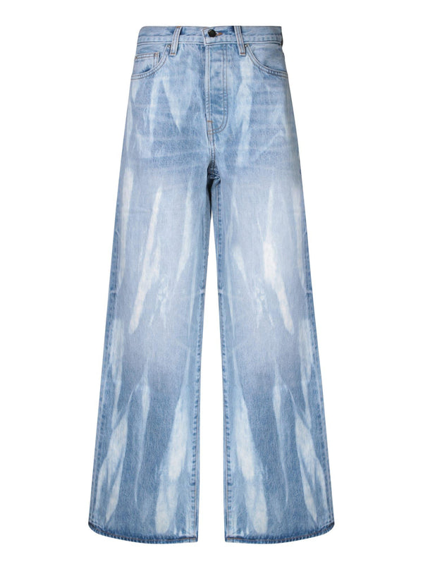 AMIRI Bleach Out Blue Jeans - Women - Piano Luigi