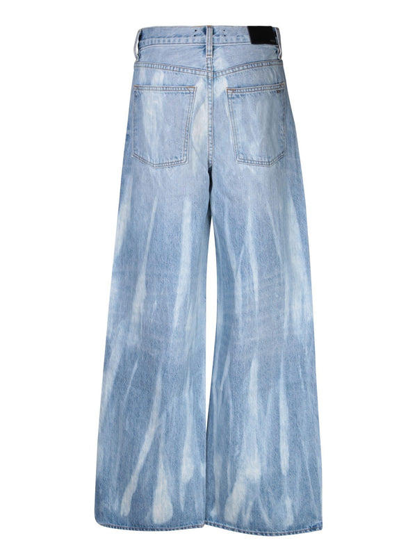 AMIRI Bleach Out Blue Jeans - Women - Piano Luigi