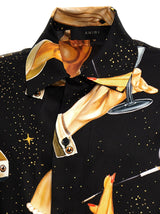 AMIRI champagne Bowling Shirt - Men - Piano Luigi