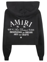 AMIRI Cropped Printed Hoodie - Women - Piano Luigi