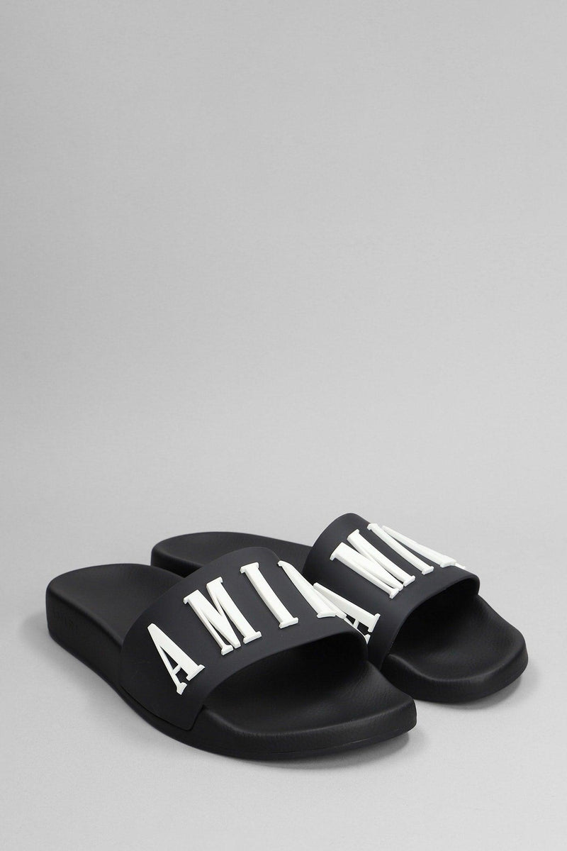 AMIRI Flats In Black Rubber/plasic - Men - Piano Luigi