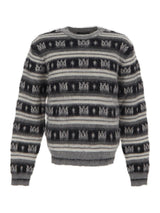 AMIRI Logo Jacquard Crewneck Knitted Jumper - Men - Piano Luigi