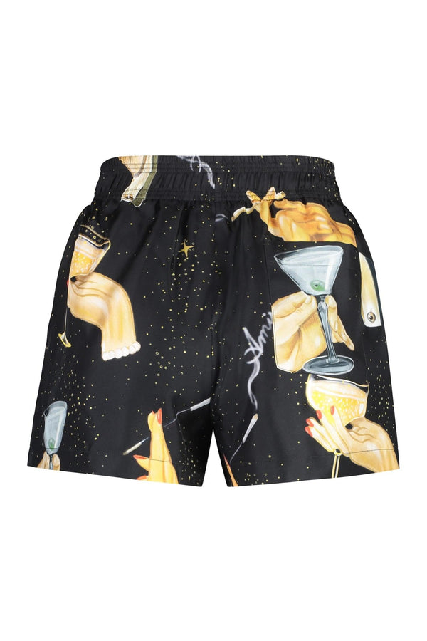 AMIRI Printed Silk Shorts - Women - Piano Luigi