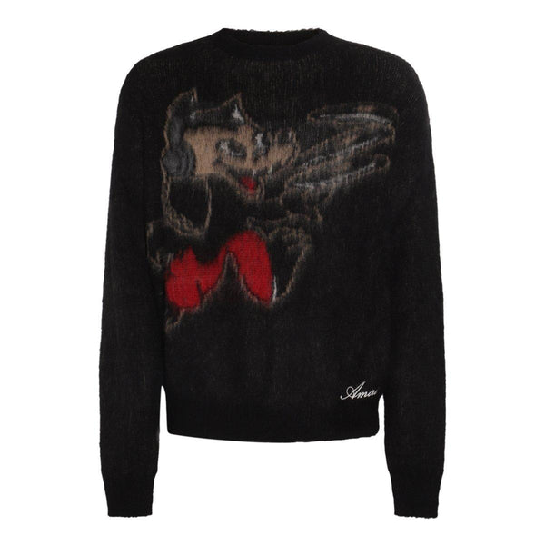 AMIRI Record Wolf Crewneck Knitted Jumper - Men - Piano Luigi