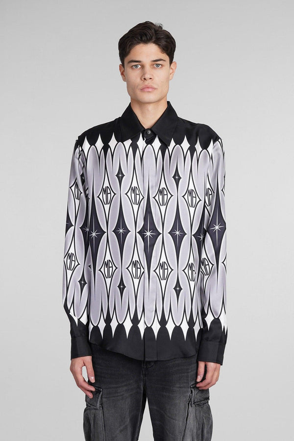 AMIRI Shirt In Black Silk - Men - Piano Luigi