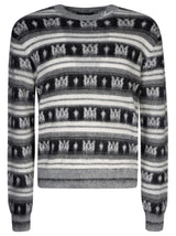 AMIRI Skater Stripe Crewneck Sweater - Men - Piano Luigi