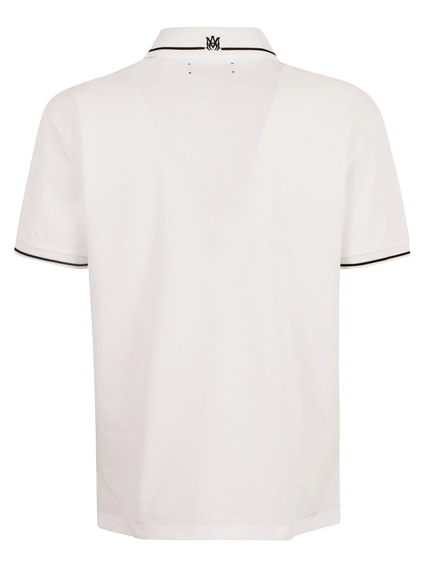 AMIRI Stripe Trim Logo Detail Polo Shirt - Men - Piano Luigi