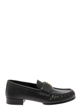 Givenchy Black Loafers With Logo Detail In Smooth Leather Woman - Women - Piano Luigi