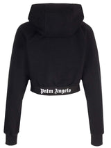 Palm Angels Cropped Hoodie - Women - Piano Luigi