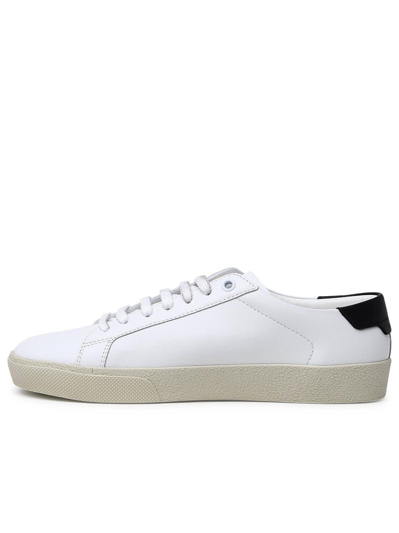 Saint Laurent White Leather Sneakers - Men - Piano Luigi