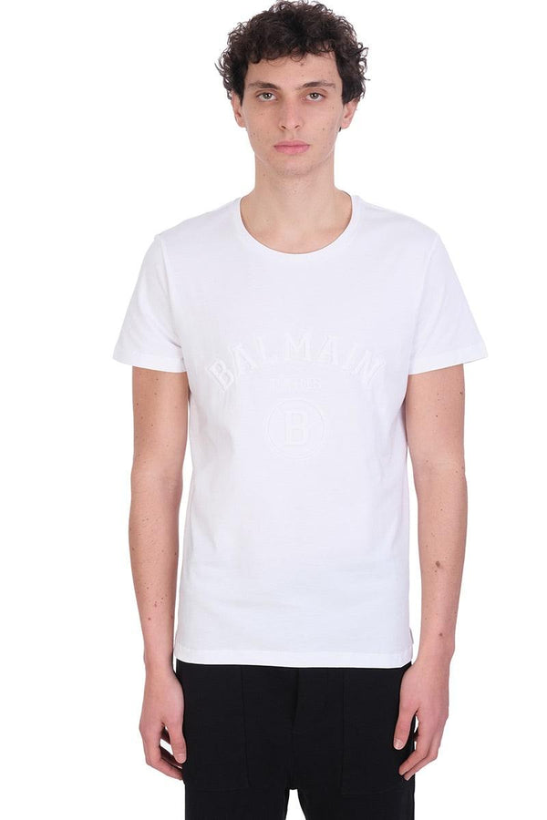 Balmain T-shirt In White Cotton - Men - Piano Luigi