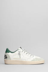 Golden Goose Ball Star Sneakers In White Suede And Leather - Men - Piano Luigi