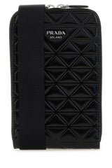 Prada Black Leather Phone Case - Men - Piano Luigi