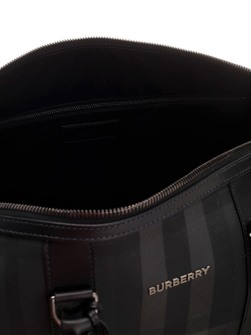 Burberry Black/grey boston Duffel Bag - Men - Piano Luigi