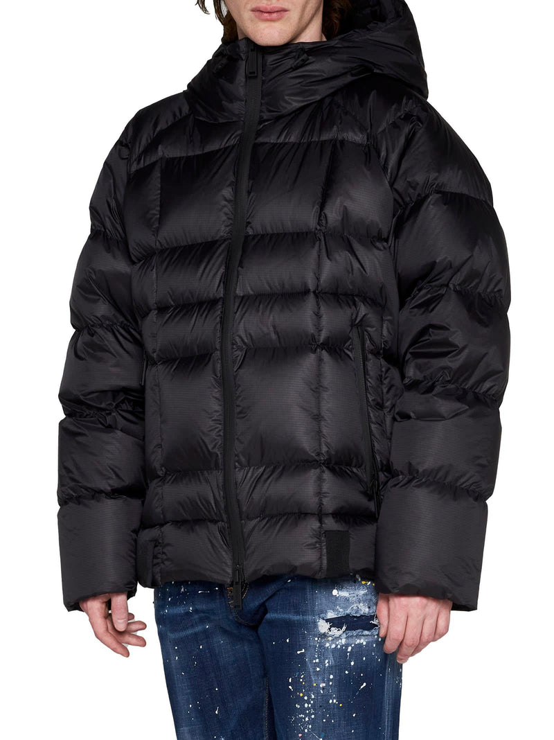 Dsquared2 Logo Print Hooded Down Jacket - Men - Piano Luigi